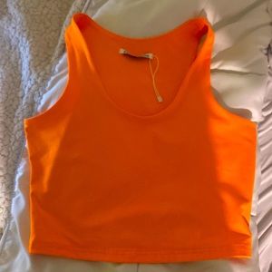 Orange crop top